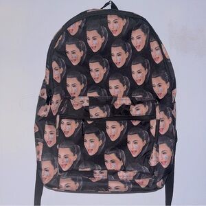 Iconic Kim Kardashian crying face backpack 😅